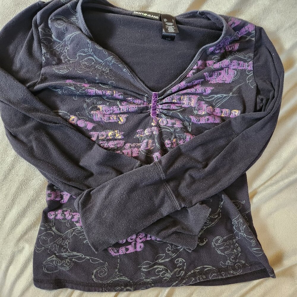 DKNY Jeans Long Sleeve Shirt Size L
